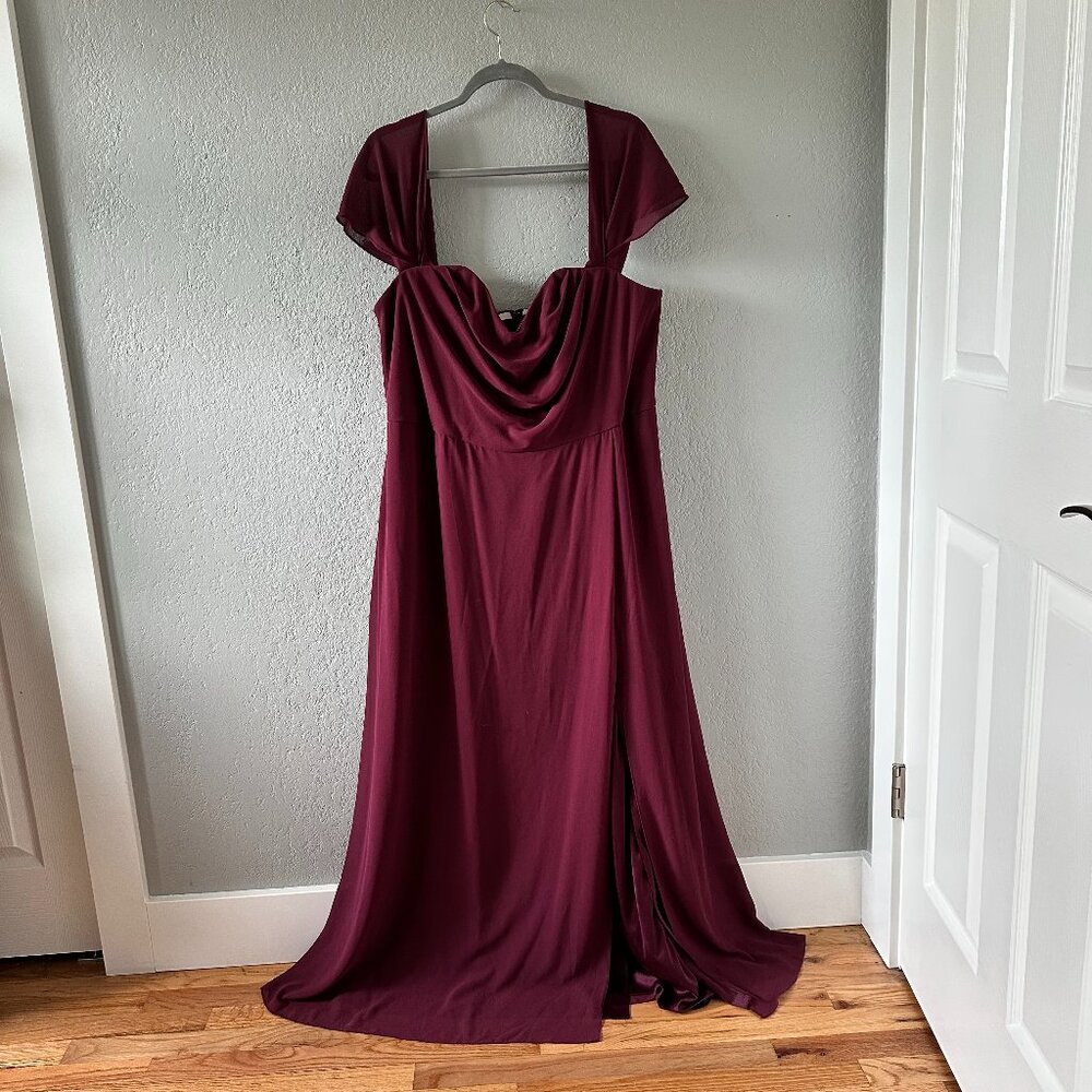 David's Bridal Bridesmaid Dress (Celebrate) Wine